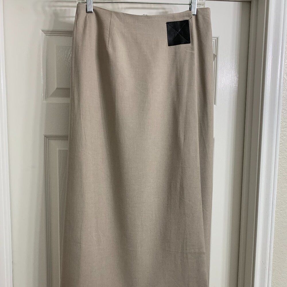 Preston & York Women's Beige Wrap Style Skirt, Size 10, NWT